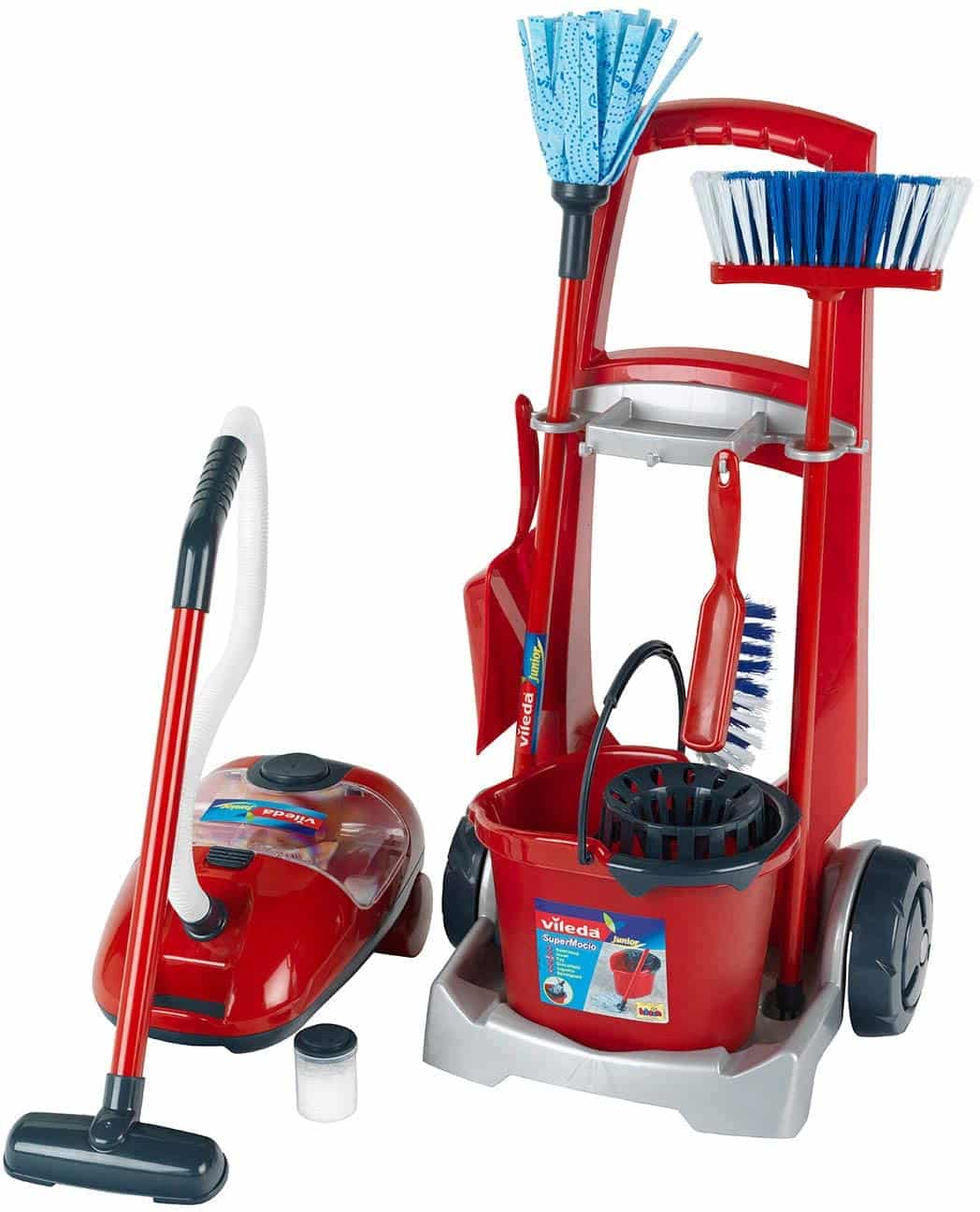 Kinder Staubsauger Spielset 11-teilig - Putzwagen Für Kleinkinder